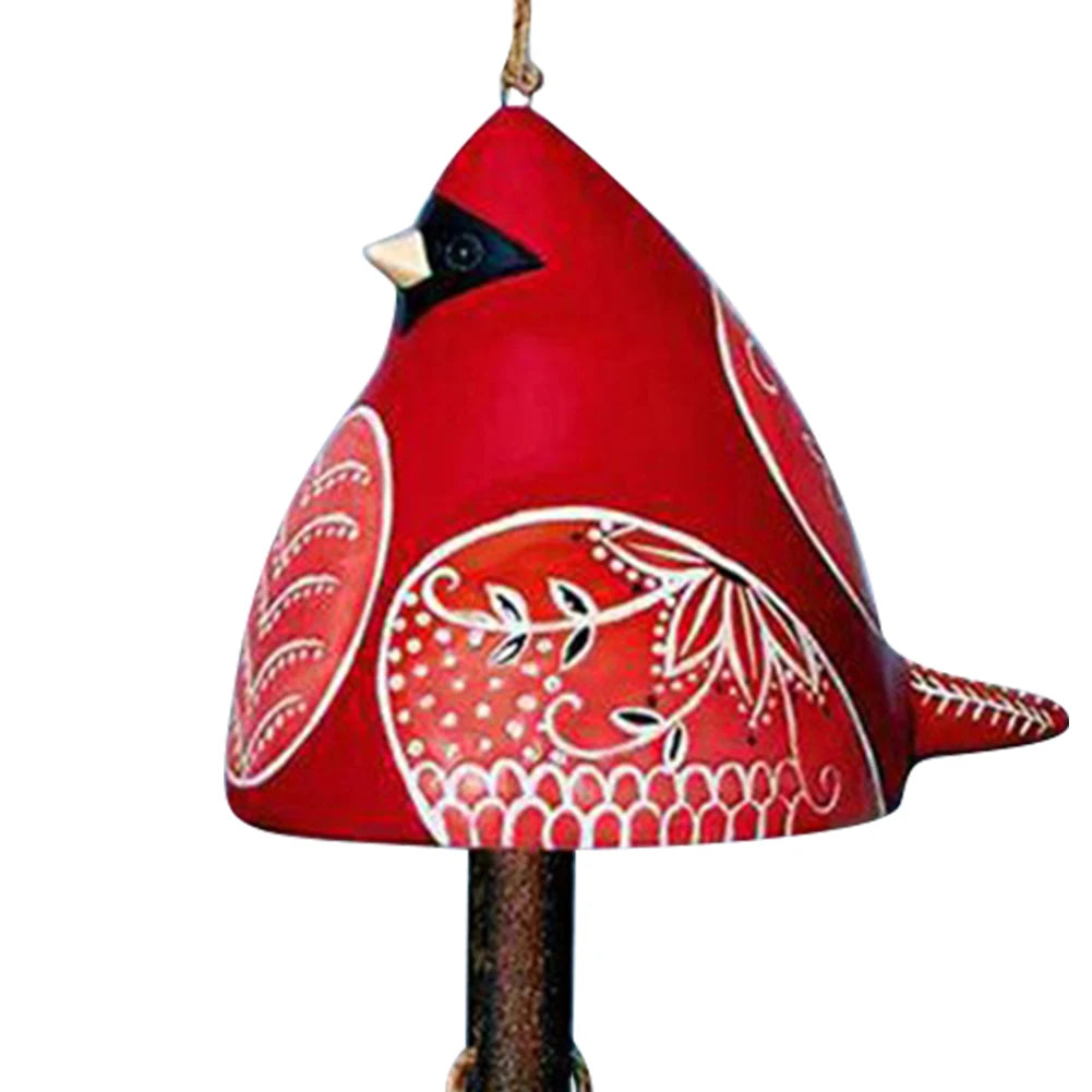 Cute Bird Bell Chimes Bird Bell Wind Chimes Hanging Rustic Wind Chime for Wall Window Door Garden Decoration Bird Pendant